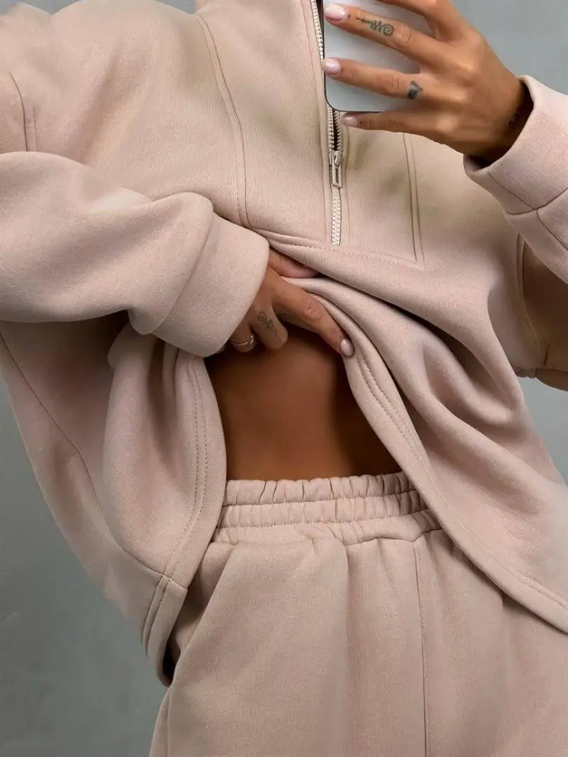 2023 Women's Grey Sweatshirt Leg Pants Set — feature 29