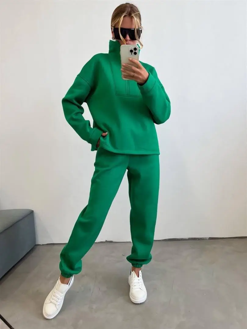 2023 Women's Grey Sweatshirt Leg Pants Set — feature 34
