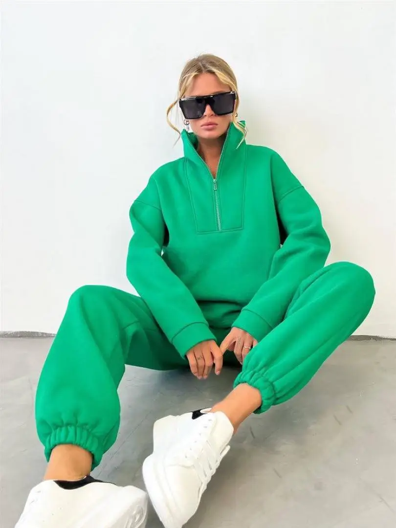 2023 Women's Grey Sweatshirt Leg Pants Set — feature 35