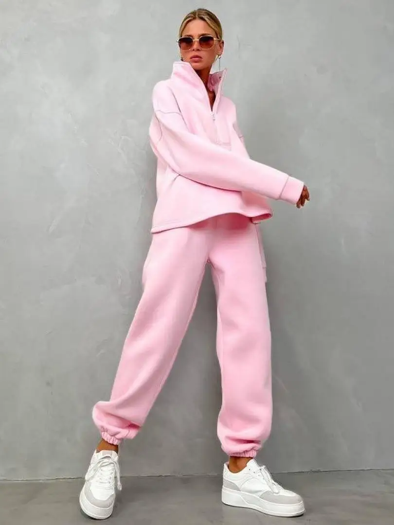 2023 Women's Grey Sweatshirt Leg Pants Set — feature 38