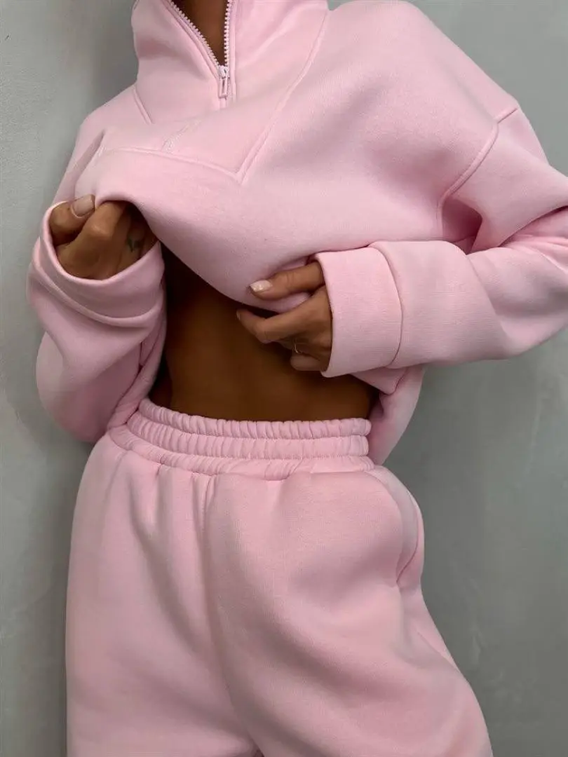 2023 Women's Grey Sweatshirt Leg Pants Set — feature 39