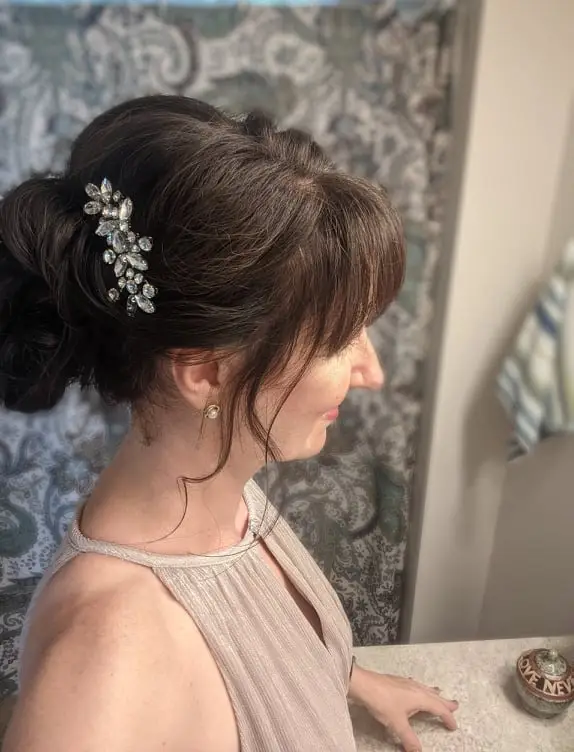 Crystal Leaf Hairpin for Bridal Accessories - Image 2