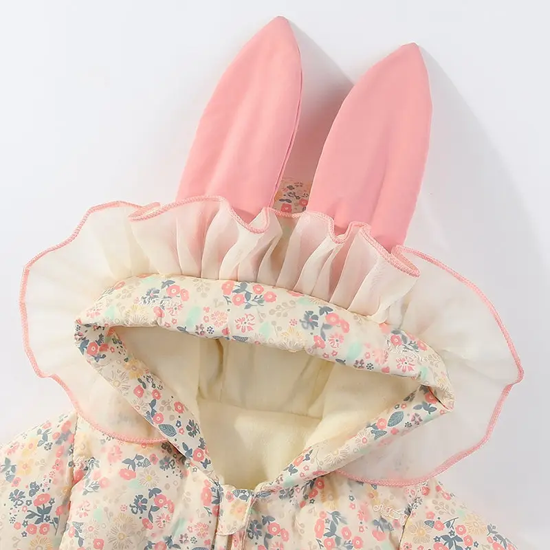 Baby Fleece Lined Winter Suit Women Pink Floral Climbing — feature 3