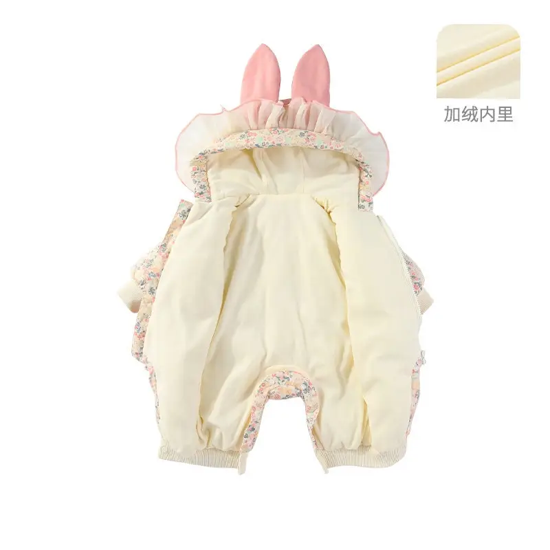 Baby Fleece Lined Winter Suit Women Pink Floral Climbing — feature 4