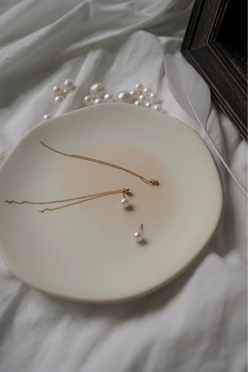 14K Gold Pearl Tassel Earrings Set for Women — feature 9