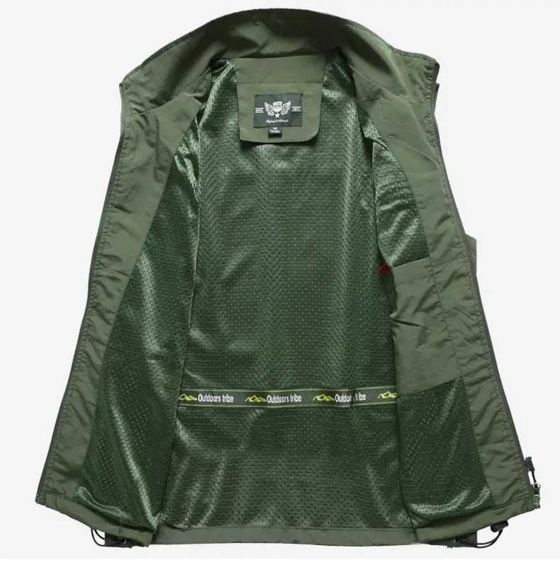Green Reflective Emergency Vest with Multi-Pockets — feature 14