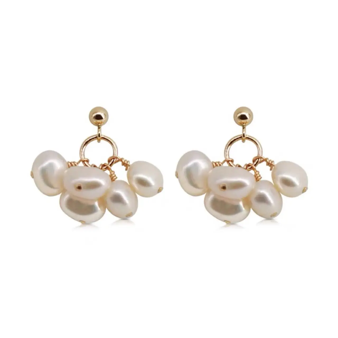 Japanese Korean Pearl Earrings 14k Gold 925 Silver - Image 4