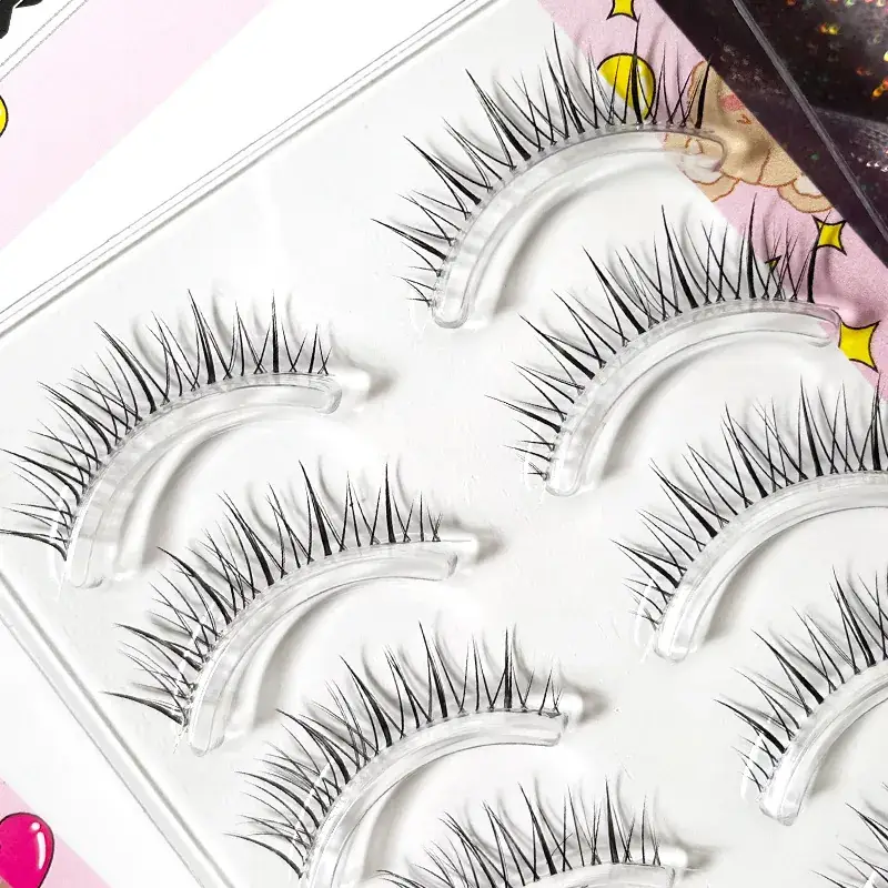 Transparent A-Shaped False Eyelashes for Natural Look - Image 3