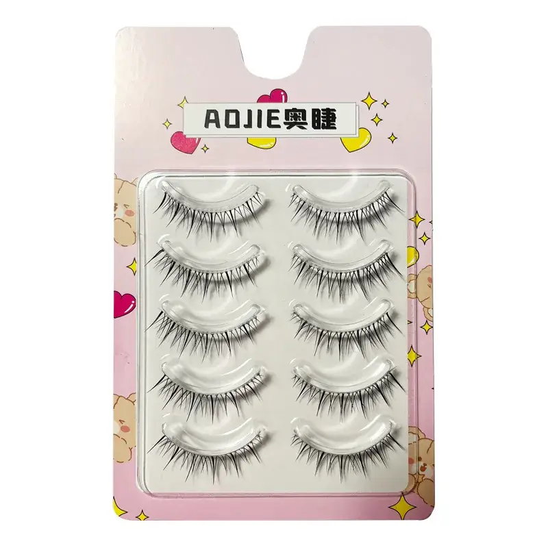 Transparent A-Shaped False Eyelashes for Natural Look - Image 5