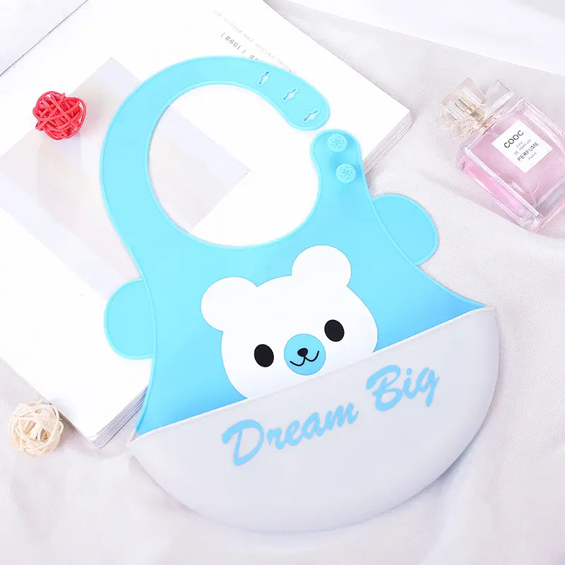 Baby Silicone Bib Waterproof Meal Pocket Slippery Towel - Image 17