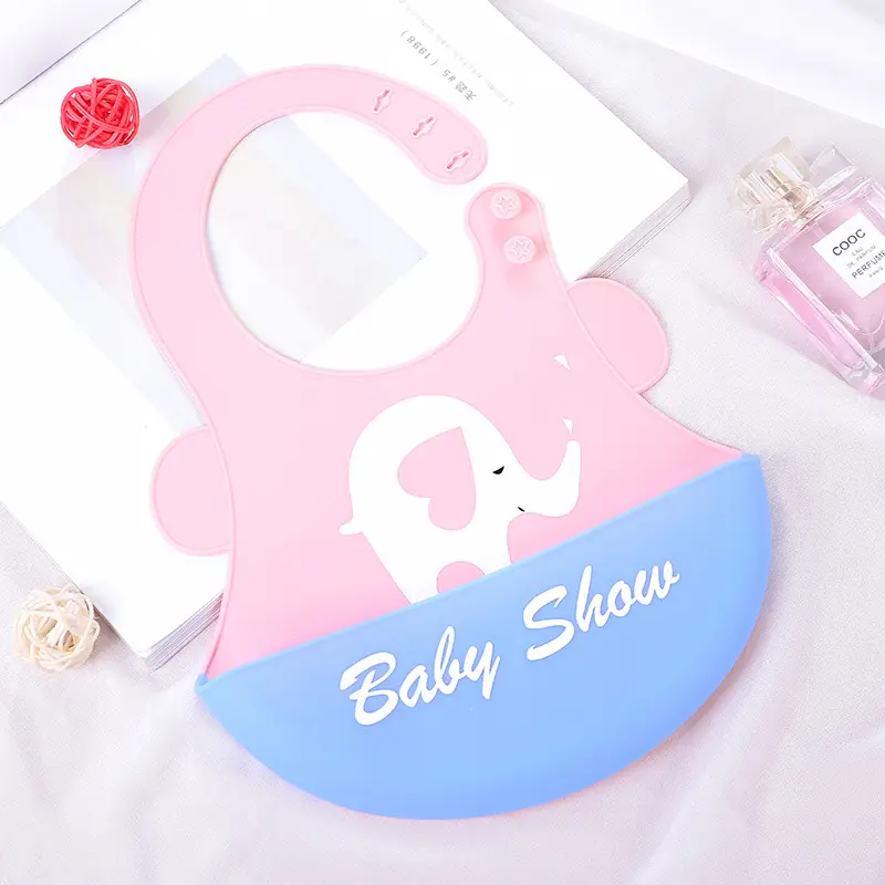 Baby Silicone Bib Waterproof Meal Pocket Slippery Towel - Image 19