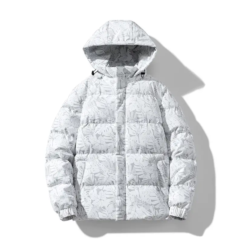 Men's Hooded Puffer Jacket Blue Winter Warm — feature 14