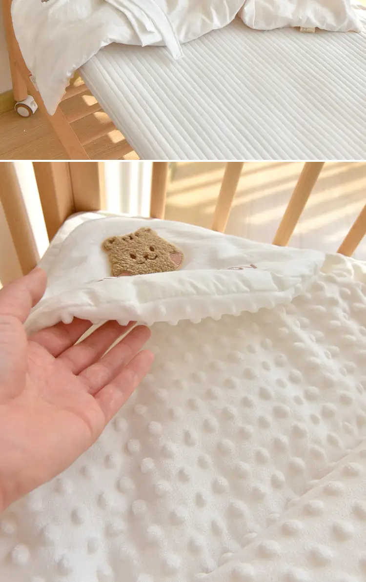 Newborn Pure Cotton Bean Velvet Quilt Detachable Swaddle — feature 13