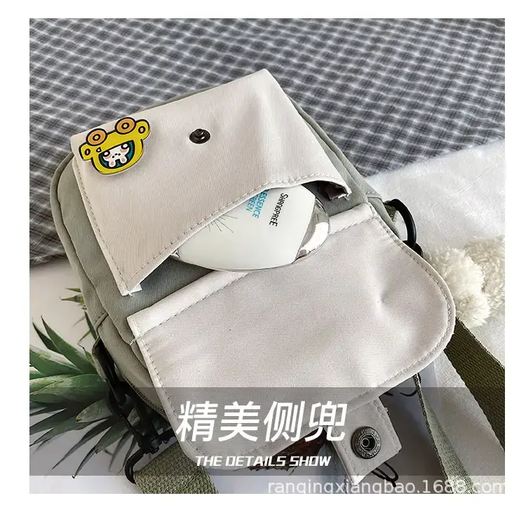 Cute Cartoon Shoulder Bag Blue White for Girls - Image 7