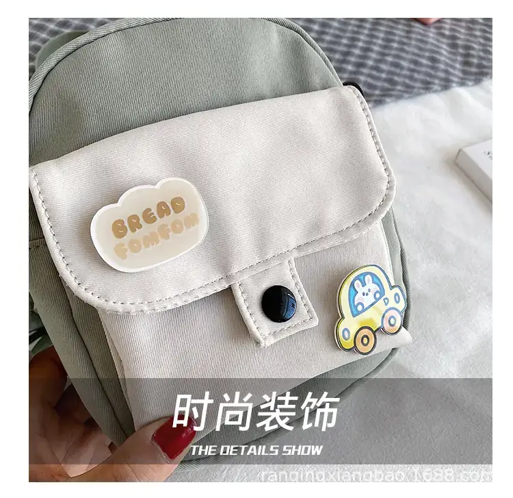 Cute Cartoon Shoulder Bag Blue White for Girls - Image 8