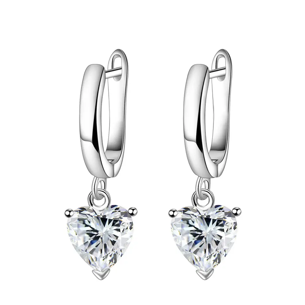 Heart-shaped Zircon Ring for Women Silver Plated - Image 3