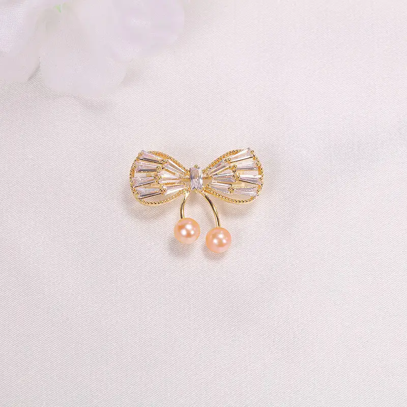 Pearl Butterfly Brooch for Women - Image 2
