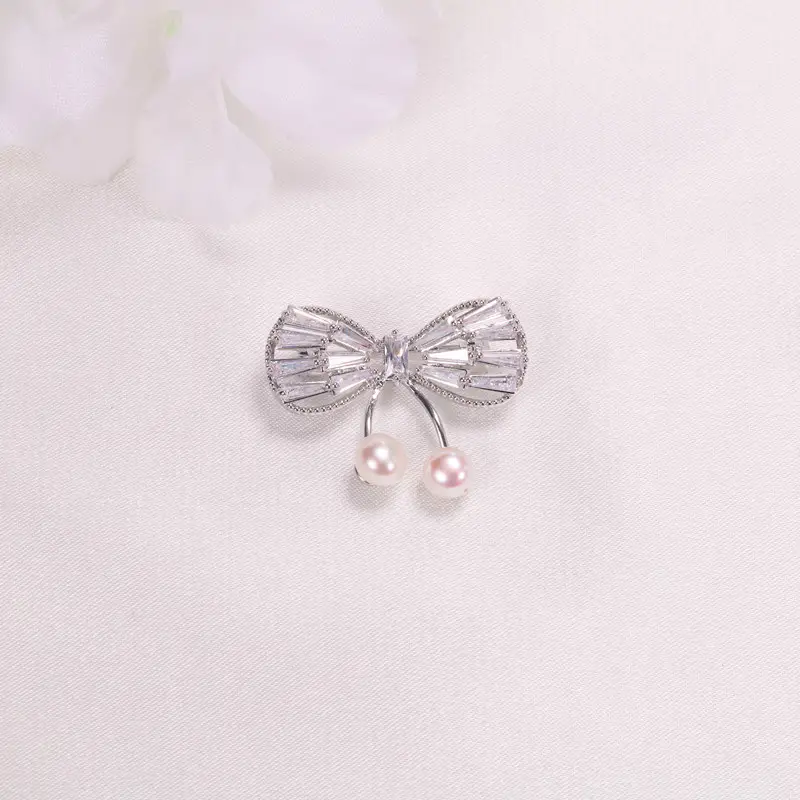 Pearl Butterfly Brooch for Women - Image 4