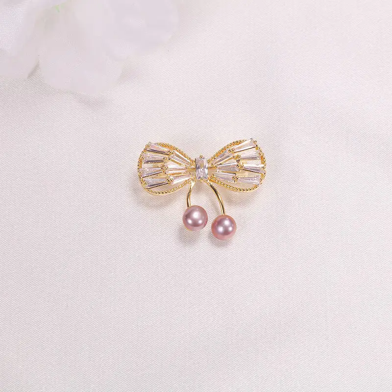 Pearl Butterfly Brooch for Women - Image 3