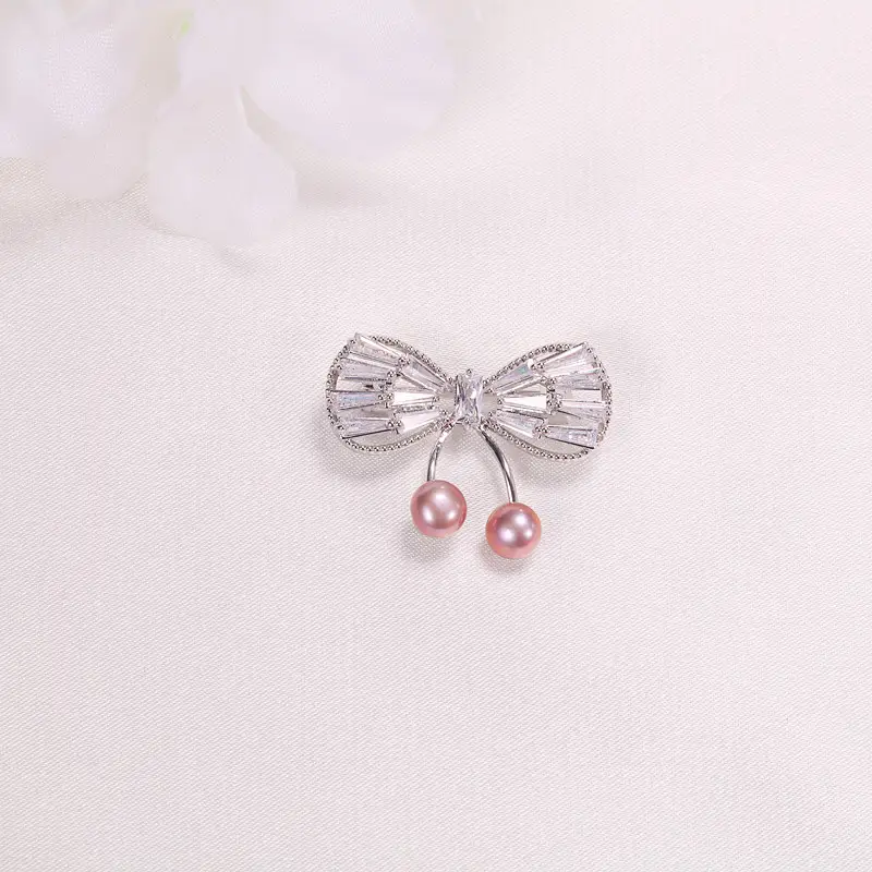 Pearl Butterfly Brooch for Women - Image 6