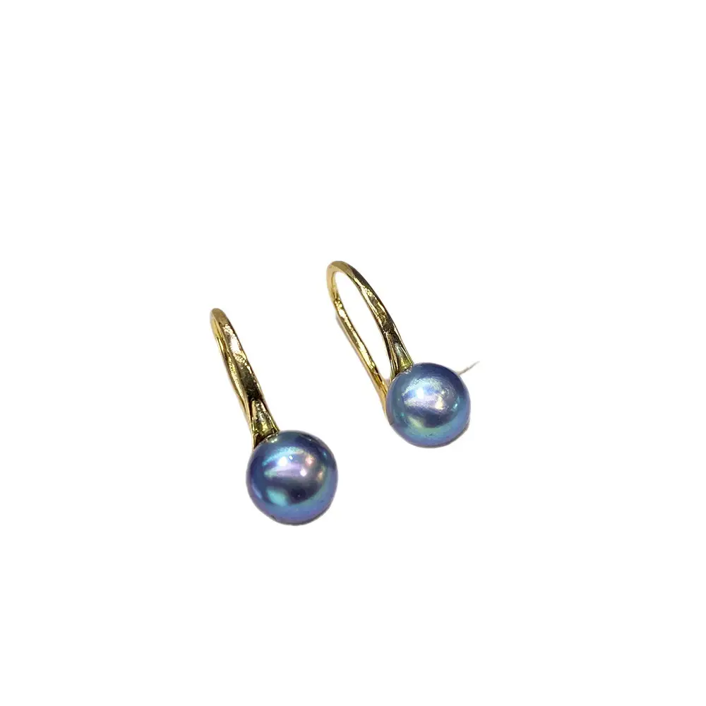 14K Gold Pearl Ear Hooks High Heels Earrings - Image 5