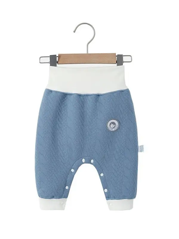 Baby Thermal Leggings White Cotton Padded High Waist - Image 11