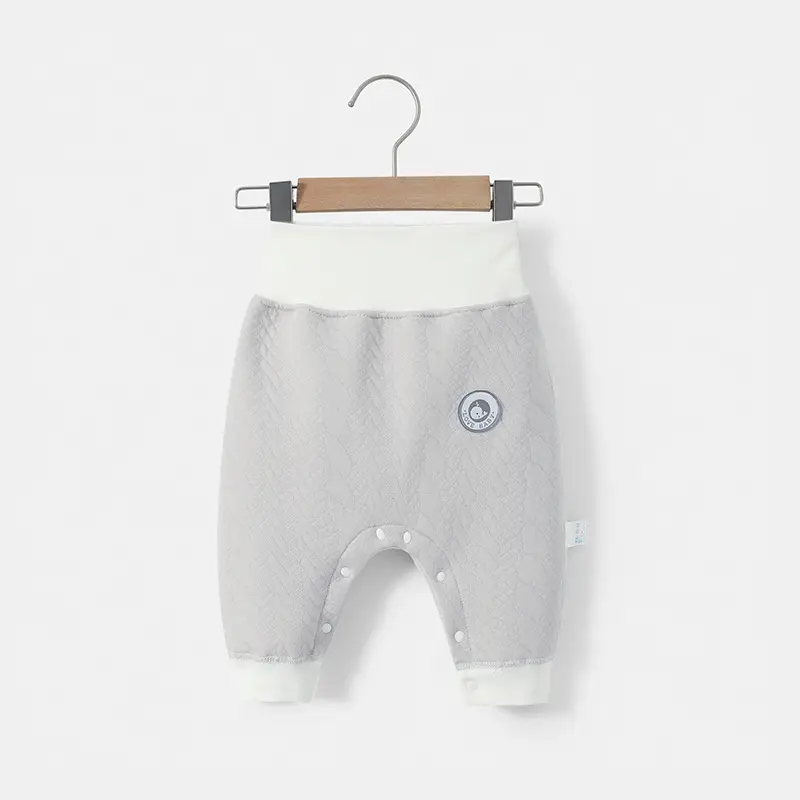 Baby Thermal Leggings White Cotton Padded High Waist - Image 5