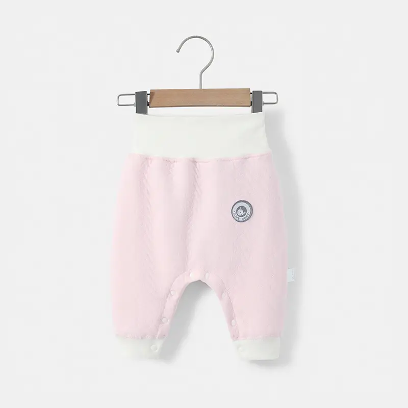 Baby Thermal Leggings White Cotton Padded High Waist - Image 6
