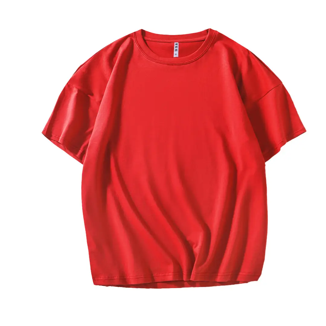 200g Cotton Hip Hop T-Shirt Orange Round Neck