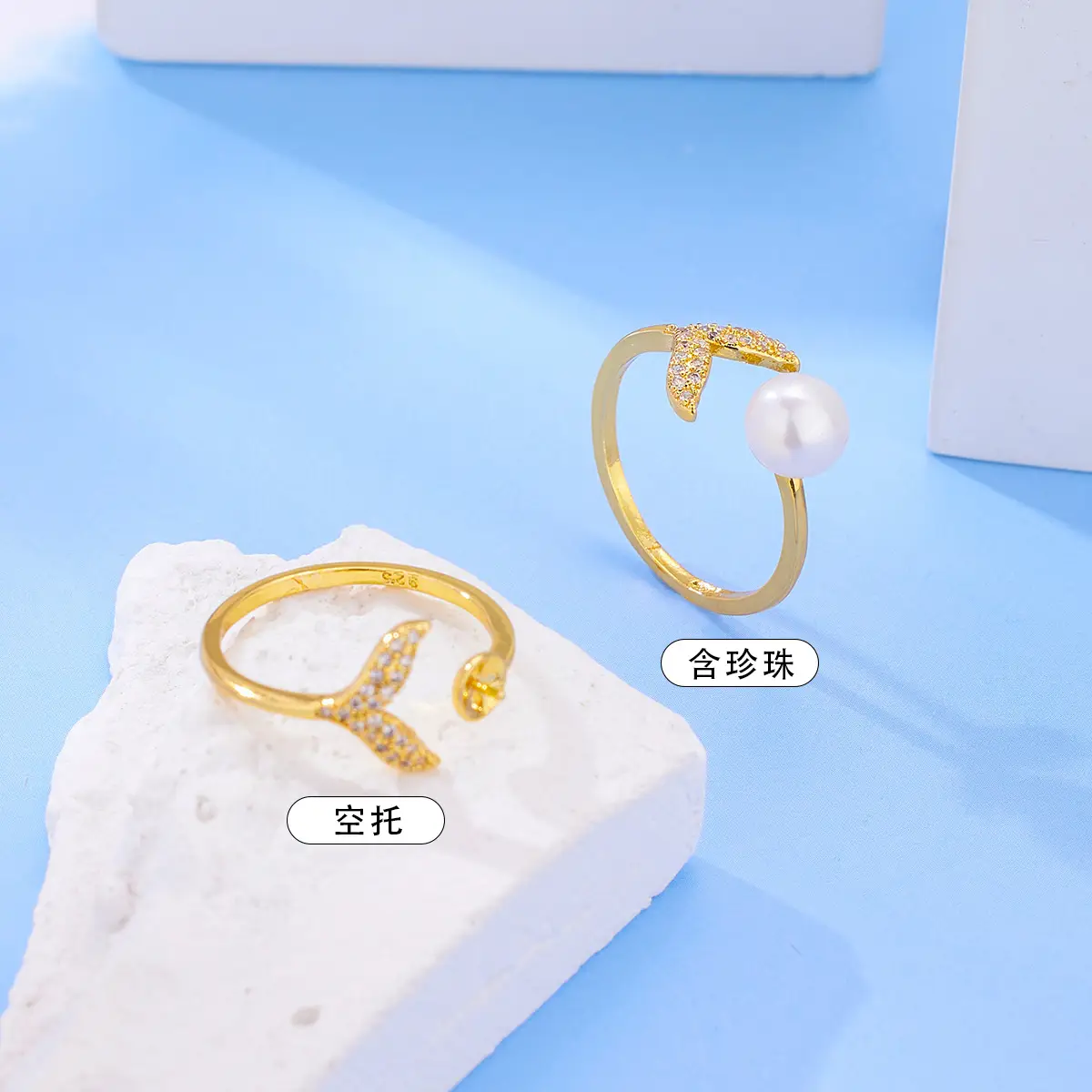 Natural Pearl Mermaid Ring for Women - Image 3