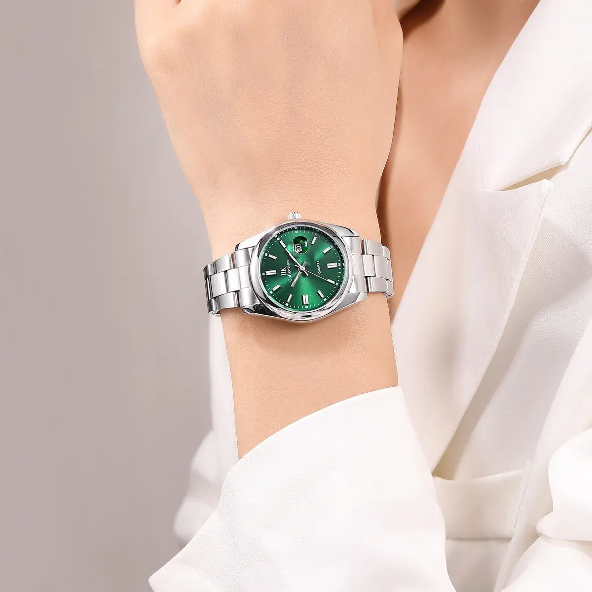 IIK Yellow Dial Women's Quartz Calendar Watch - Image 11