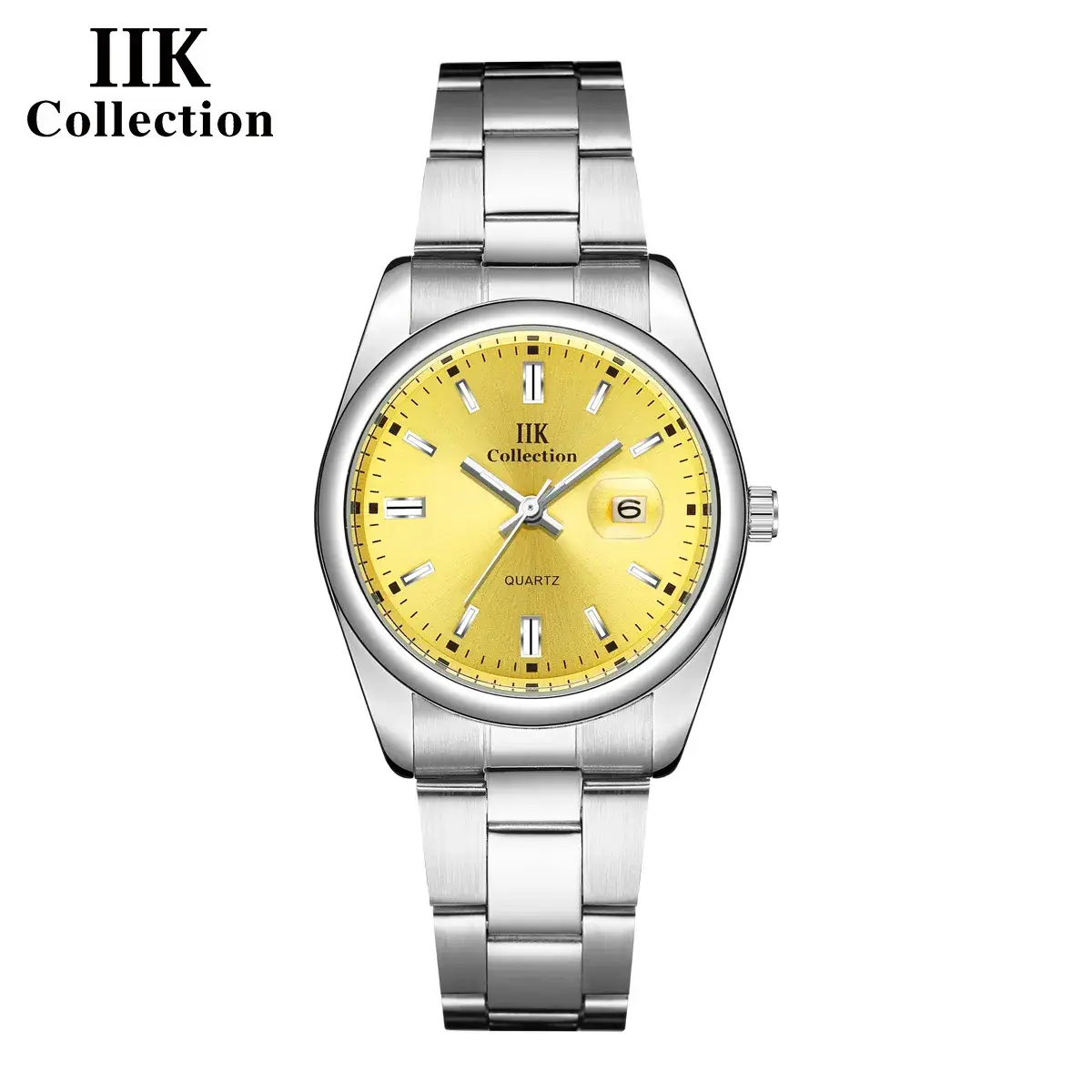IIK Yellow Dial Women's Quartz Calendar Watch - Image 2