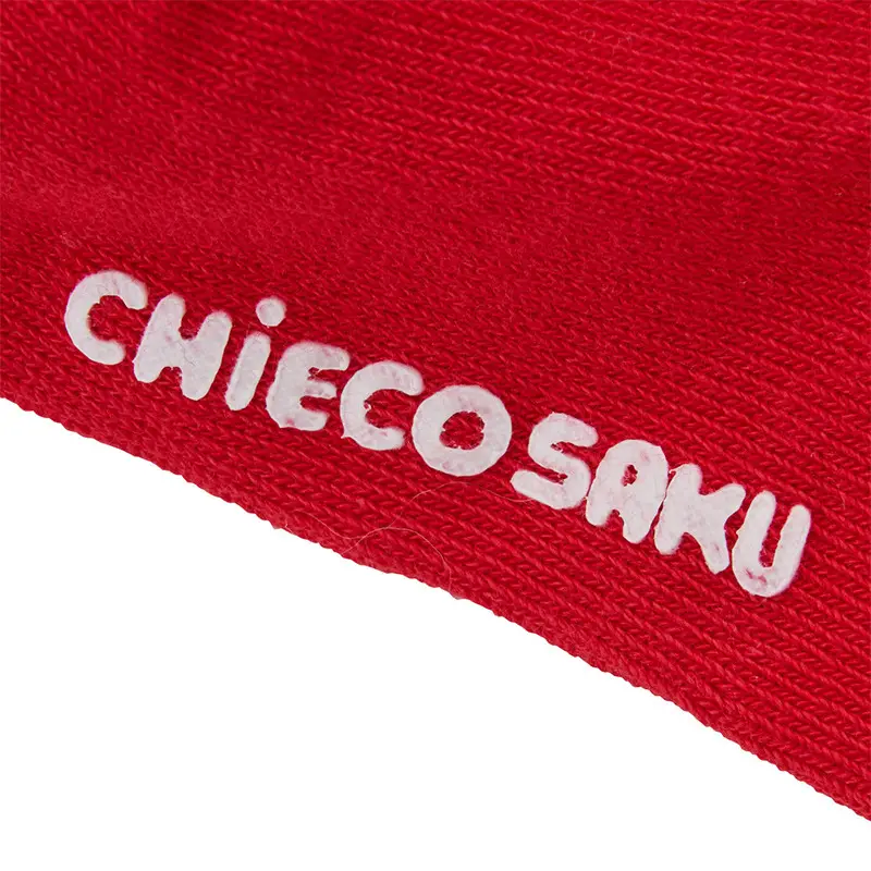 Girls Cotton Socks Chic Saku Bunny Embroidered Red White - Image 4