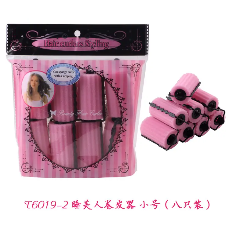 Pink Non-Ironing Hair Curling Stick Set of 8 - Image 4