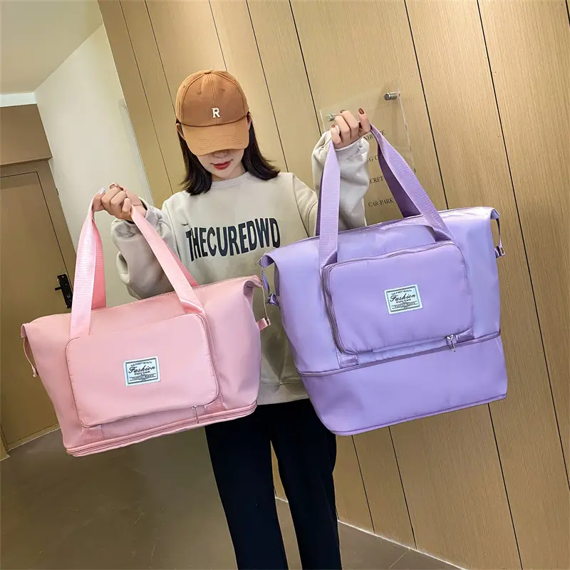 Women's Blue Yoga Travel Tote Bag with Handle