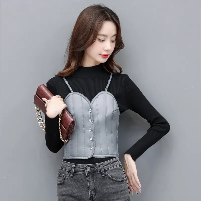 2025 Winter Down Vest White Slim Fit Base Layer - Image 2