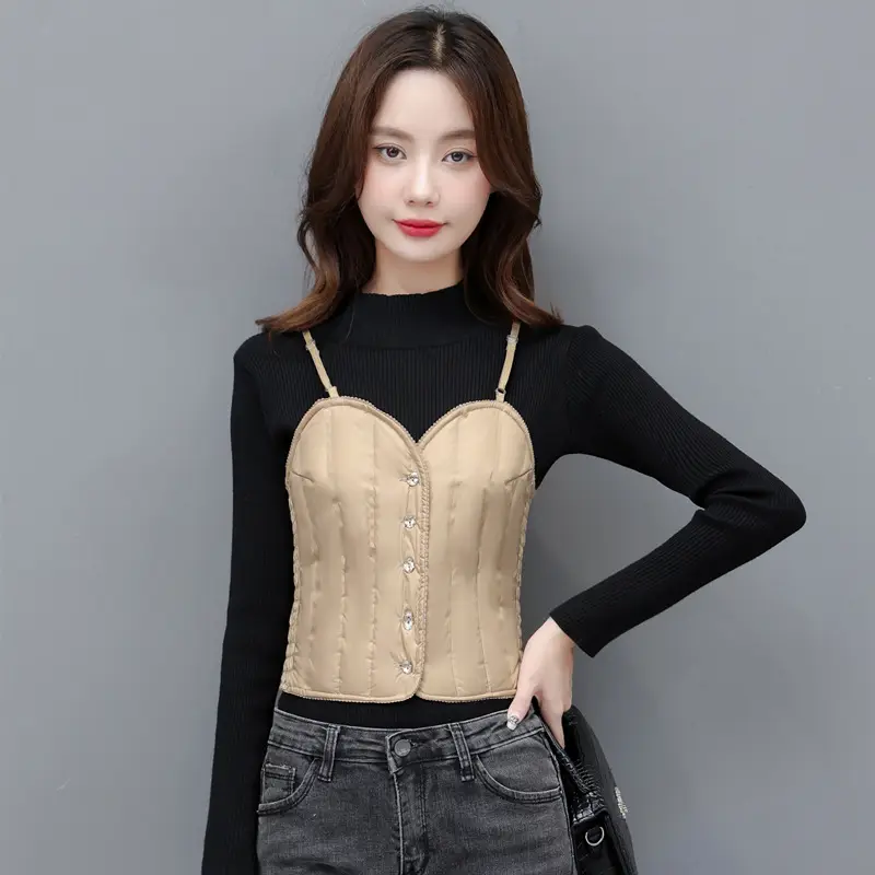 2025 Winter Down Vest White Slim Fit Base Layer - Image 4