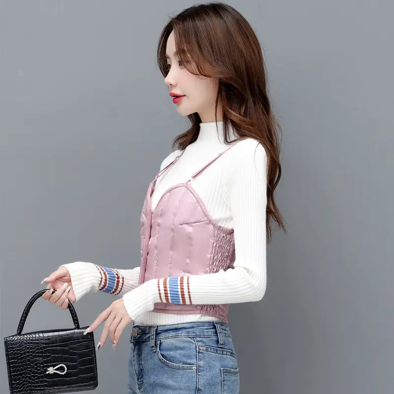 2025 Winter Down Vest White Slim Fit Base Layer - Image 3