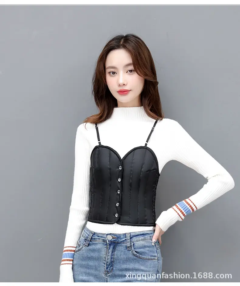 2025 Winter Down Vest White Slim Fit Base Layer — feature 15