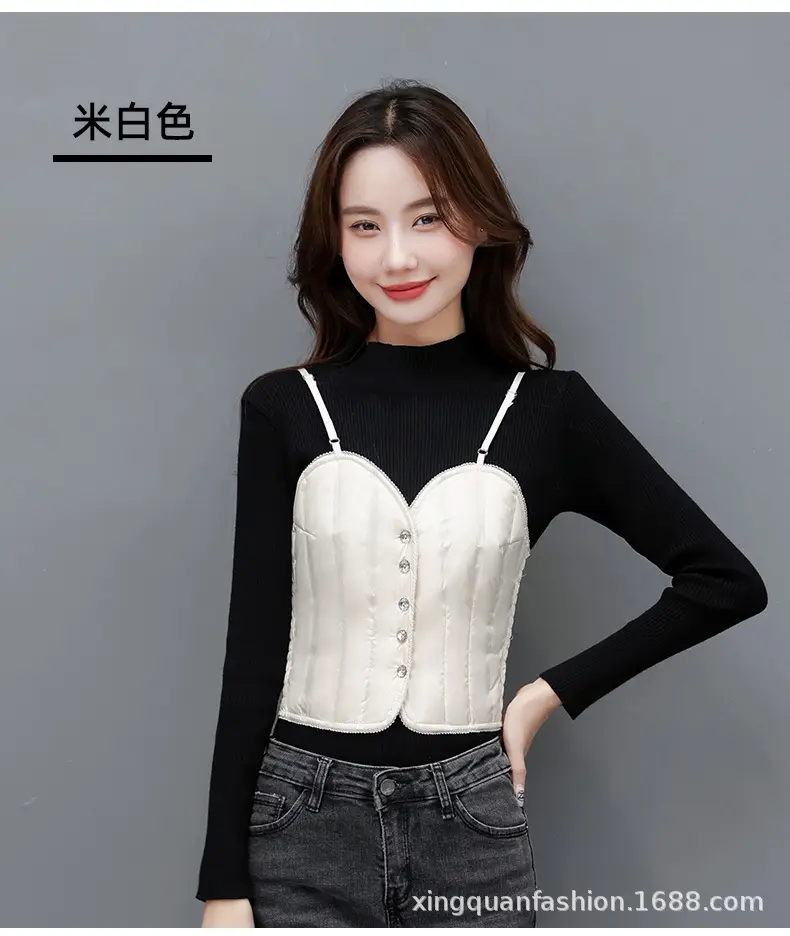 2025 Winter Down Vest White Slim Fit Base Layer — feature 16