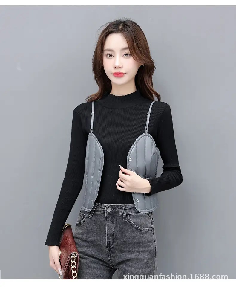 2025 Winter Down Vest White Slim Fit Base Layer — feature 19