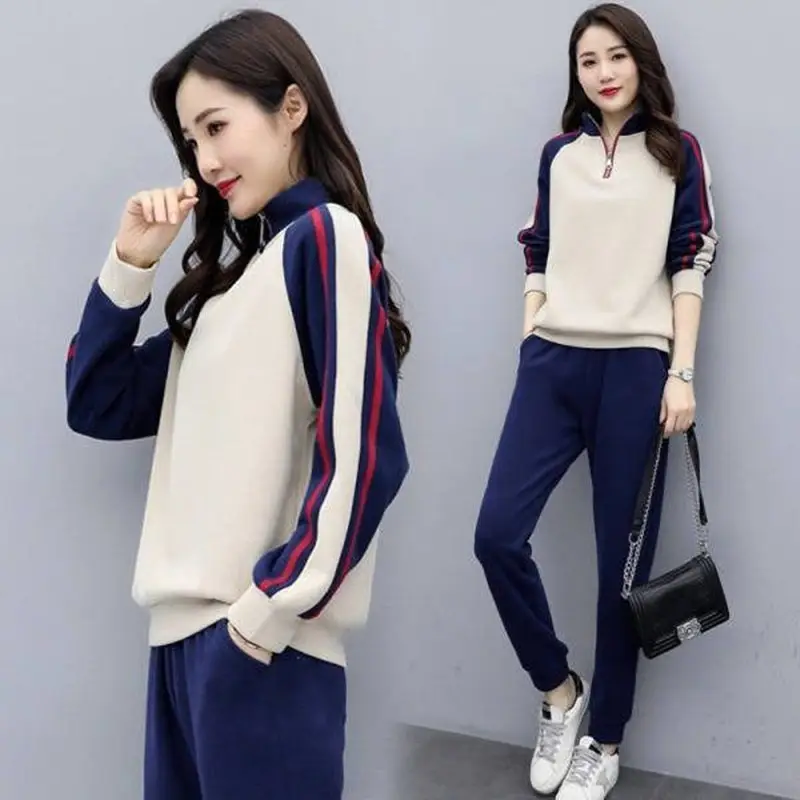 Women Korean Style Casual Sports Suit Spring Autumn 2025 - Image 7