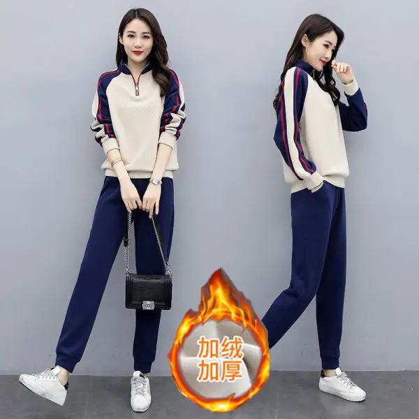 Women Korean Style Casual Sports Suit Spring Autumn 2025 - Image 3