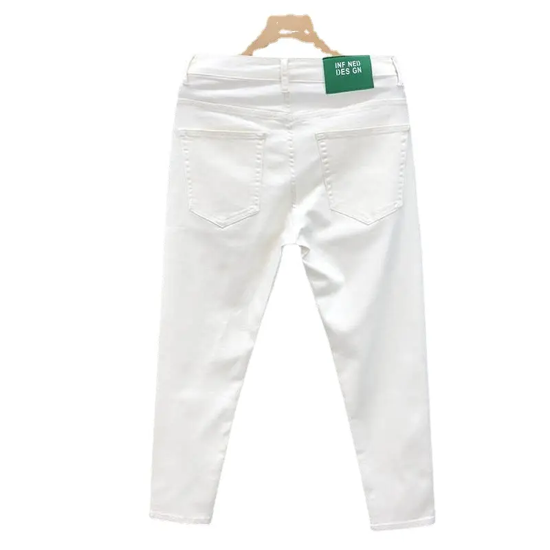 Men Black Slim Fit Cropped Jeans Spring Autumn - Image 23