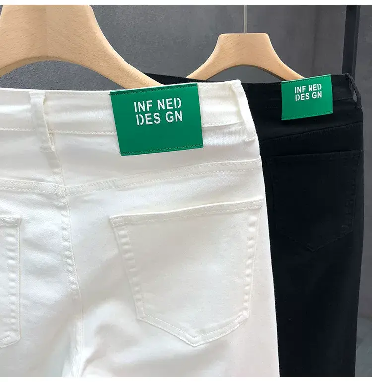 Men Black Slim Fit Cropped Jeans Spring Autumn — feature 8