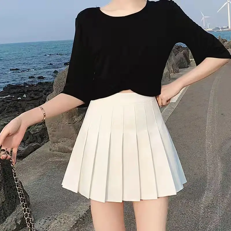 Black Pleated Skirt Women's Summer 2022 — feature 3