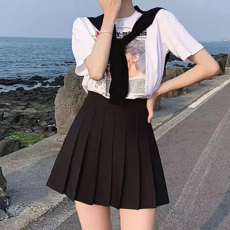 Black Pleated Skirt Women's Summer 2022 - Image 2