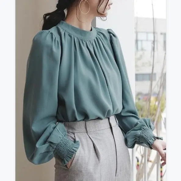 Japanese Style White Long-sleeve Doll Shirt for Women - Image 6
