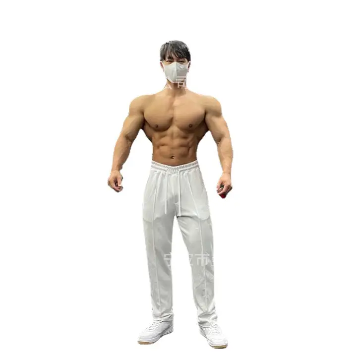 Men's American Gray Sweatpants Straight Fit Winter Training Pants - Image 7