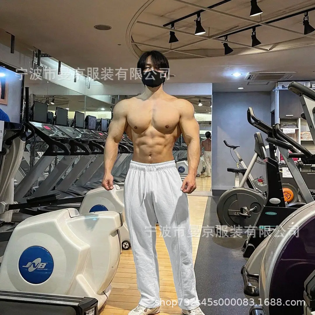 Men's American Gray Sweatpants Straight Fit Winter Training Pants — feature 6